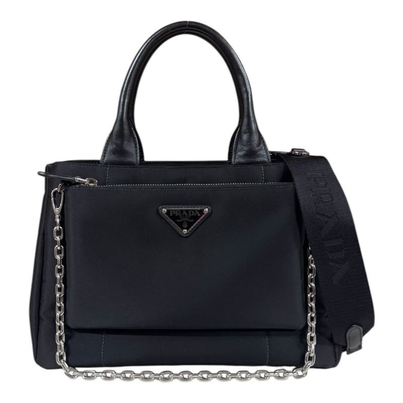 Prada Shoulder Bag Nylon 1bg364 Black Unisex Prada Prada